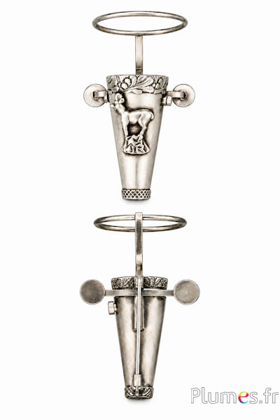 Spilli con vite di fissaggio - lungh. 8 cm, Ø 2 cm - grigio argento